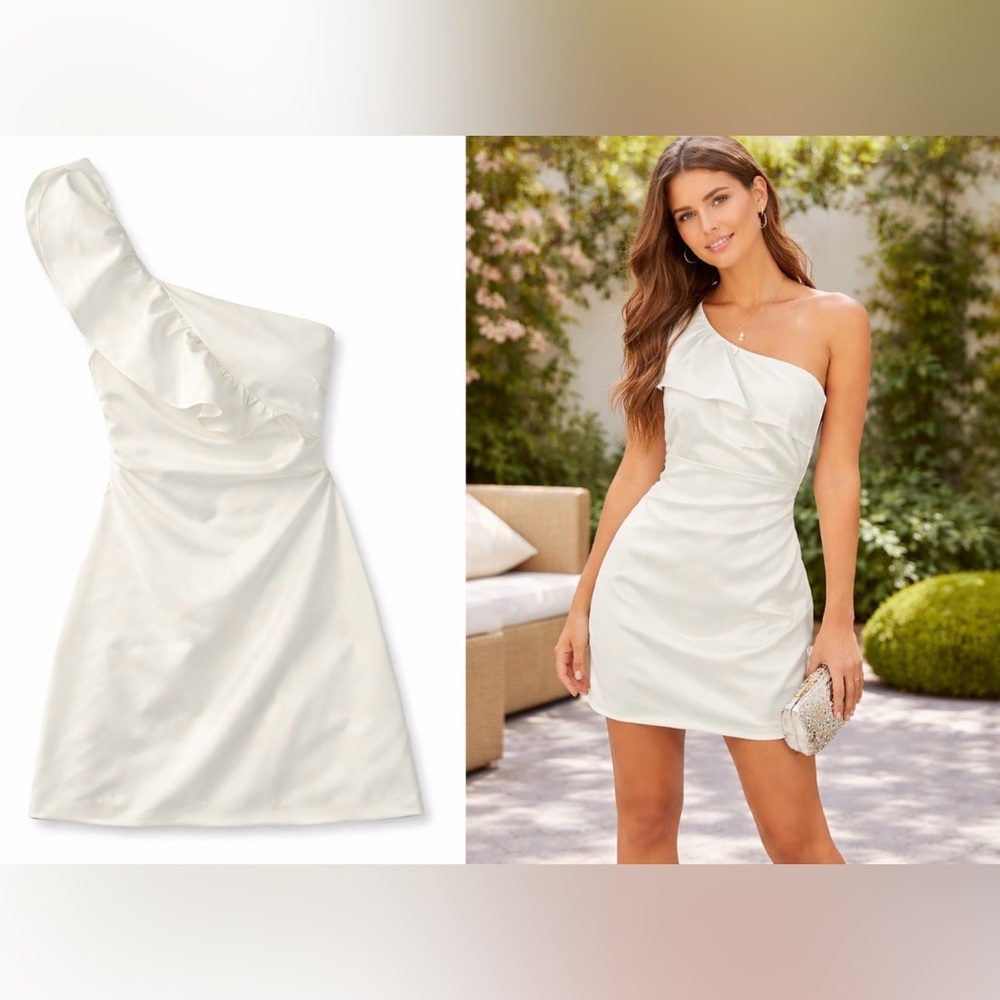 ASTR The Label Camila Ruffle Detail One-Shoulder Minidress